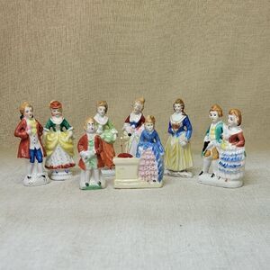 Lot of 8 Vtg Japan handpainted Bridgerton Type figurines